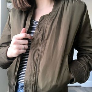 Olive Bomber Jacket